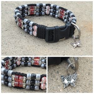 Custom Handmade Beaded Bling Dog Collar